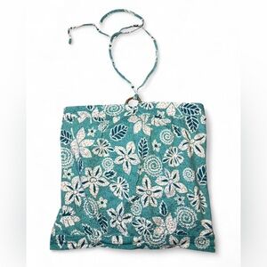 Tropical Teal and White Halter Tube Too